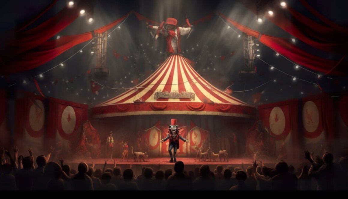 Circus acrobat performance (ai generate)